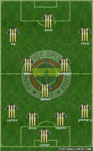 Fenerbahçe SK Formation 2010