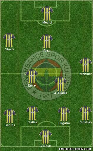 Fenerbahçe SK Formation 2010