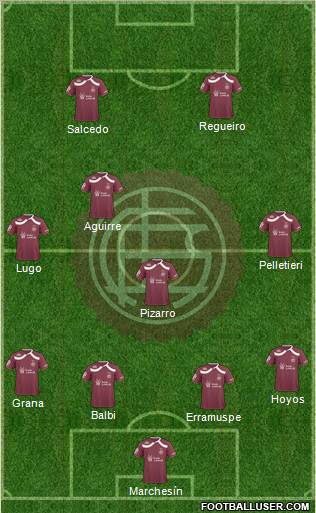 Lanús football formation