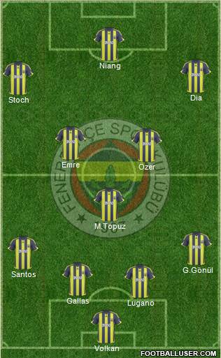 Fenerbahçe SK Formation 2010