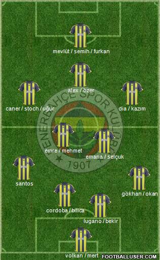 Fenerbahçe SK Formation 2010