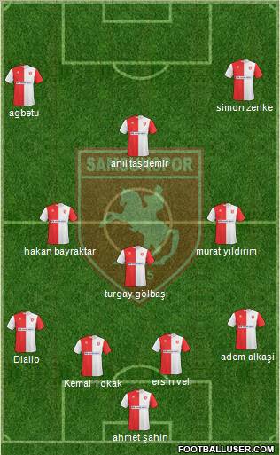 Samsunspor 4-3-2-1 football formation