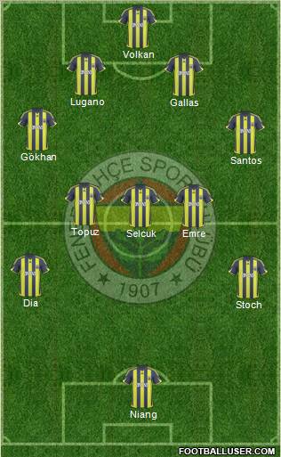Fenerbahçe SK Formation 2010