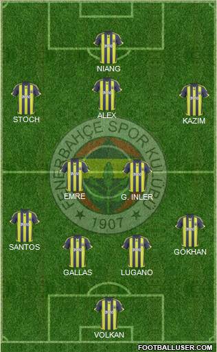 Fenerbahçe SK Formation 2010