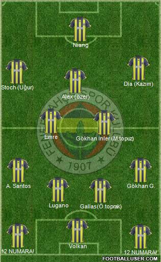 Fenerbahçe SK Formation 2010