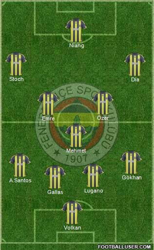 Fenerbahçe SK Formation 2010