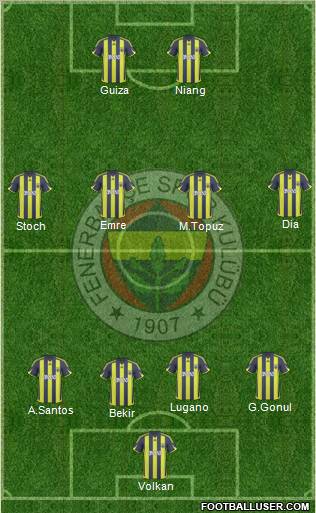 Fenerbahçe SK Formation 2010