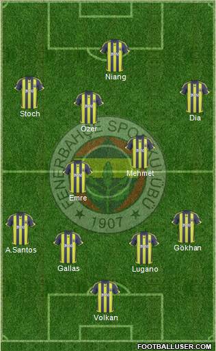 Fenerbahçe SK Formation 2010