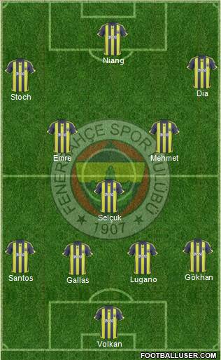 Fenerbahçe SK Formation 2010