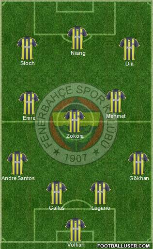 Fenerbahçe SK Formation 2010