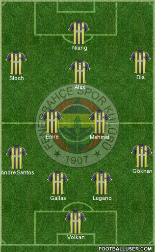 Fenerbahçe SK Formation 2010