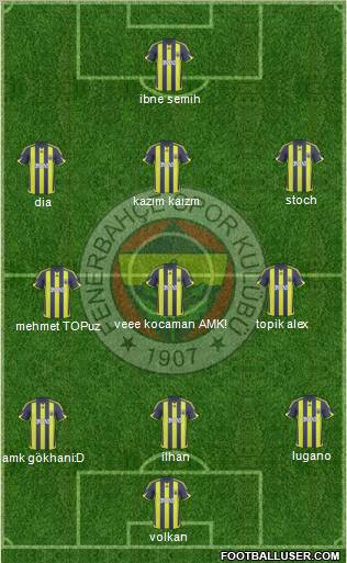 Fenerbahçe SK Formation 2010