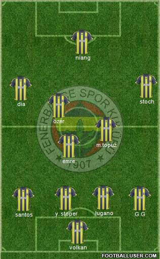 Fenerbahçe SK Formation 2010