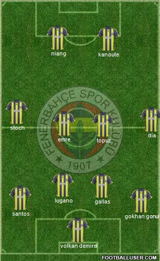 Fenerbahçe SK Formation 2010