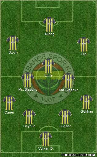 Fenerbahçe SK Formation 2010