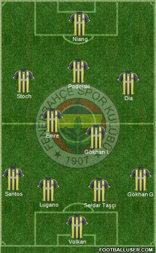 Fenerbahçe SK Formation 2010