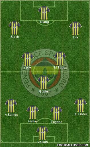 Fenerbahçe SK Formation 2010
