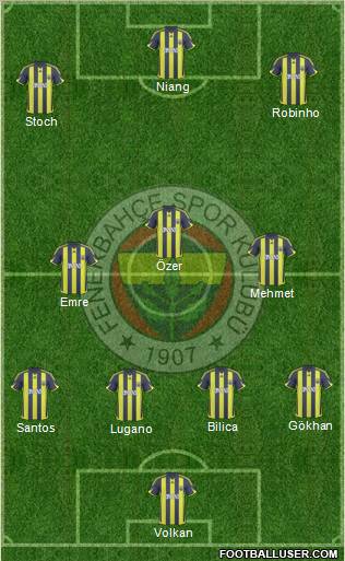 Fenerbahçe SK Formation 2010