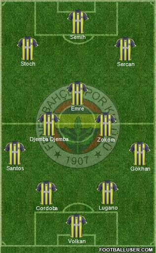 Fenerbahçe SK Formation 2010
