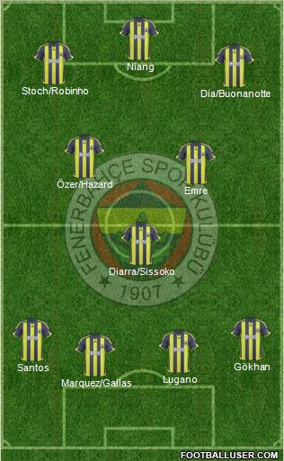 Fenerbahçe SK Formation 2010