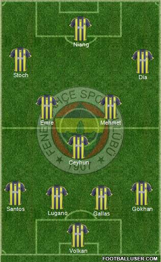 Fenerbahçe SK Formation 2010