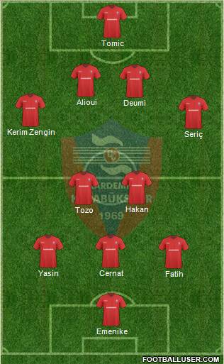 Kardemir Demir-Çelik Karabükspor Formation 2010