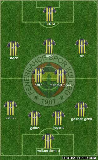 Fenerbahçe SK Formation 2010