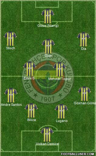 Fenerbahçe SK Formation 2010