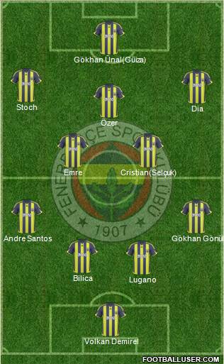 Fenerbahçe SK Formation 2010