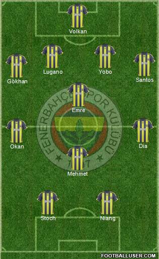 Fenerbahçe SK Formation 2010