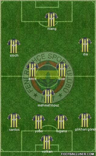 Fenerbahçe SK Formation 2010