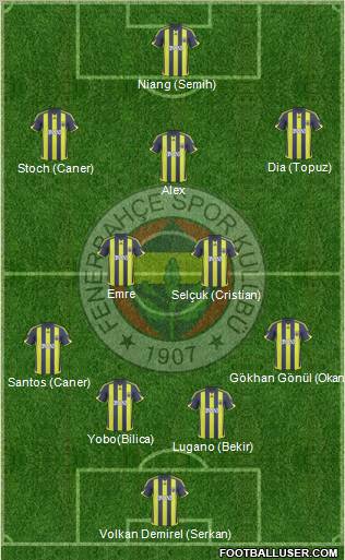 Fenerbahçe SK Formation 2010