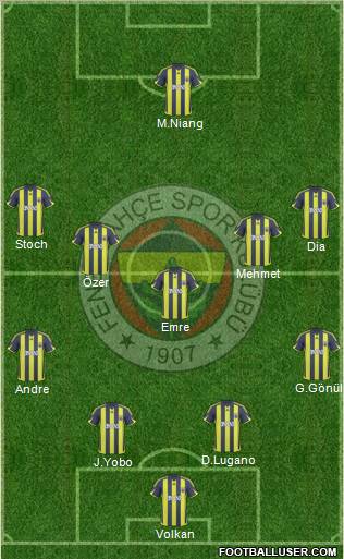 Fenerbahçe SK Formation 2010