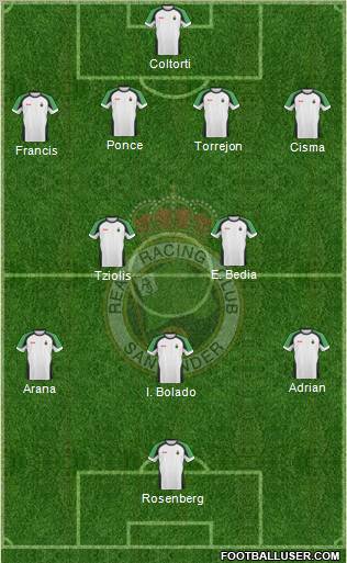 R. Racing Club S.A.D. 4-2-3-1 football formation