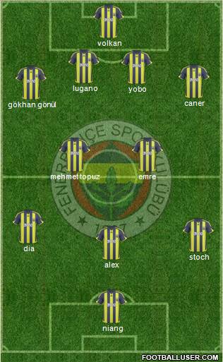 Fenerbahçe SK Formation 2010