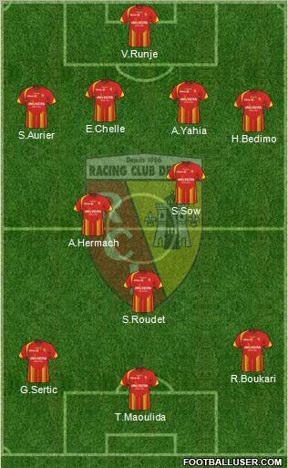 Racing Club de Lens football formation