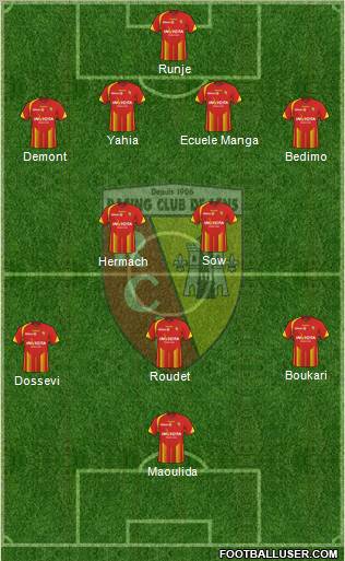 Racing Club de Lens football formation