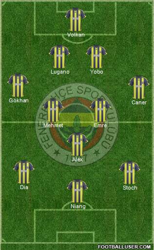 Fenerbahçe SK Formation 2010