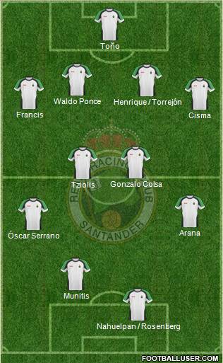 R. Racing Club S.A.D. football formation