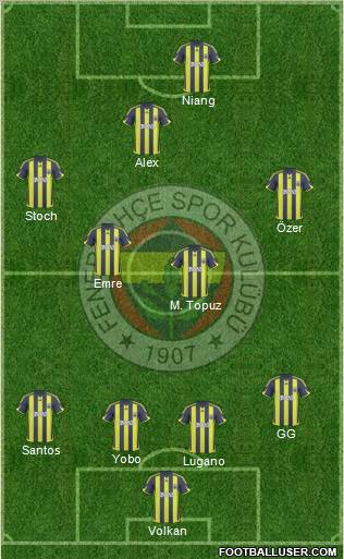 Fenerbahçe SK Formation 2010