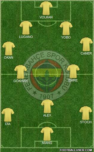 Fenerbahçe SK Formation 2010