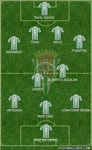 Córdoba C.F., S.A.D. football formation