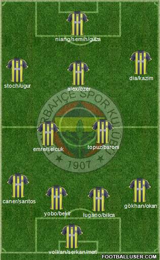 Fenerbahçe SK Formation 2010