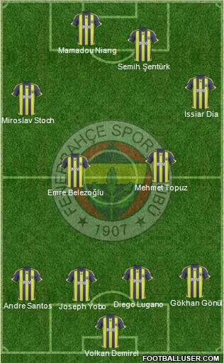 Fenerbahçe SK Formation 2010