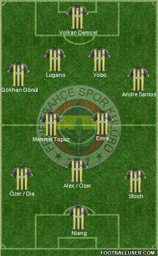 Fenerbahçe SK Formation 2010