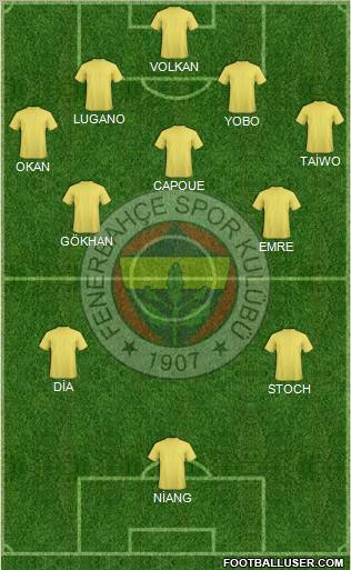 Fenerbahçe SK Formation 2010