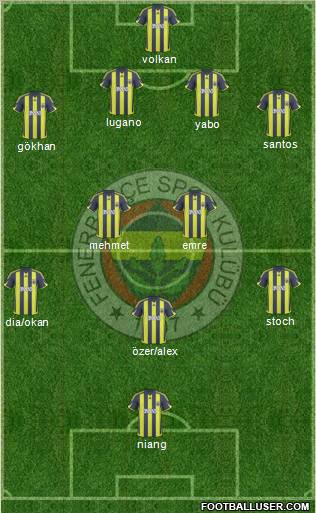 Fenerbahçe SK Formation 2010