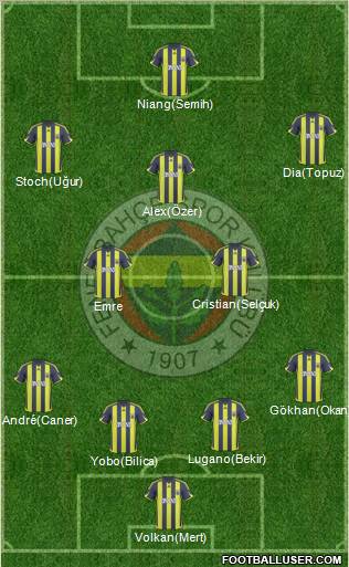 Fenerbahçe SK Formation 2010