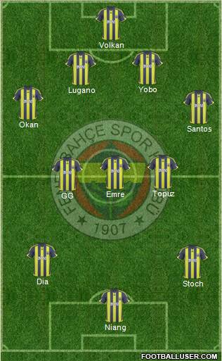 Fenerbahçe SK Formation 2010