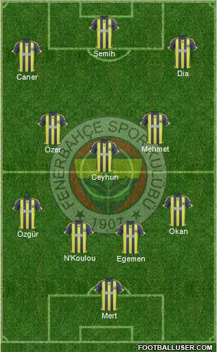 Fenerbahçe SK Formation 2010